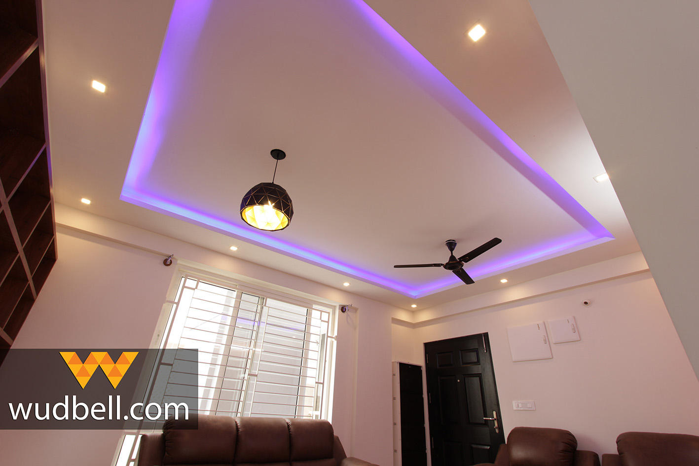 False Ceiling with a gorgeous hanging light