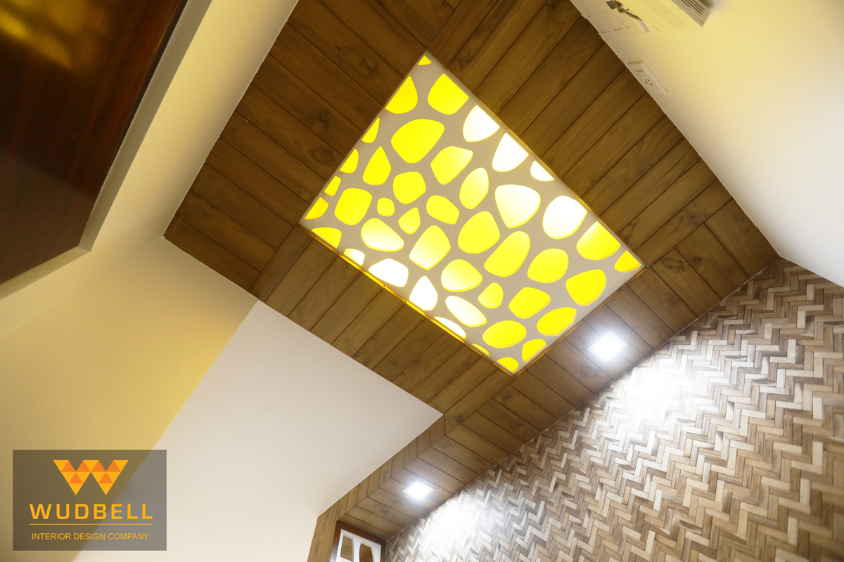yellowish acylic and cnc flaseceiling